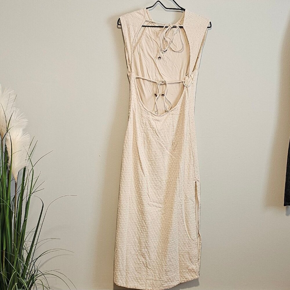 **NWT** Free People Sleeveless Eyelet Embroidered Midi Dress, Medium - Picture 4 of 16